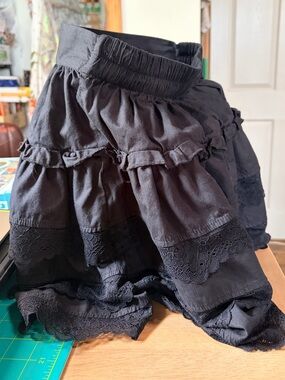 Cosmic Aura tiered lace mini skirt 100% cotton Whimsy Goth